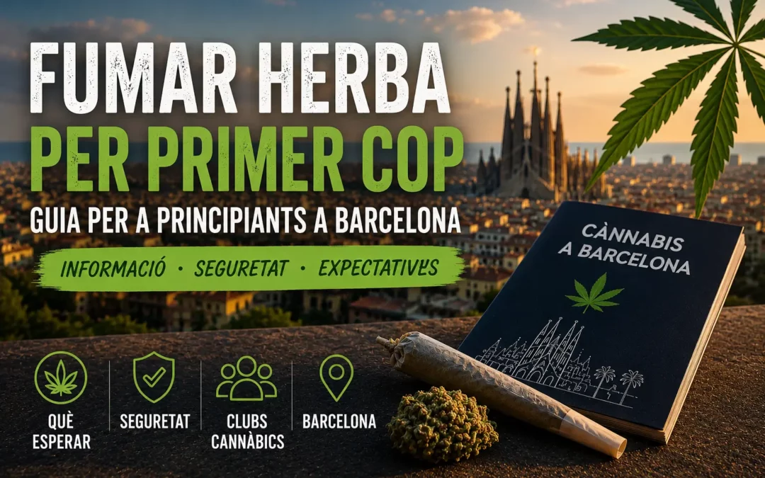 Fumar herba per primer cop a Barcelona: guia per a principiants sobre cànnabis, efectes, seguretat i clubs cannàbics.